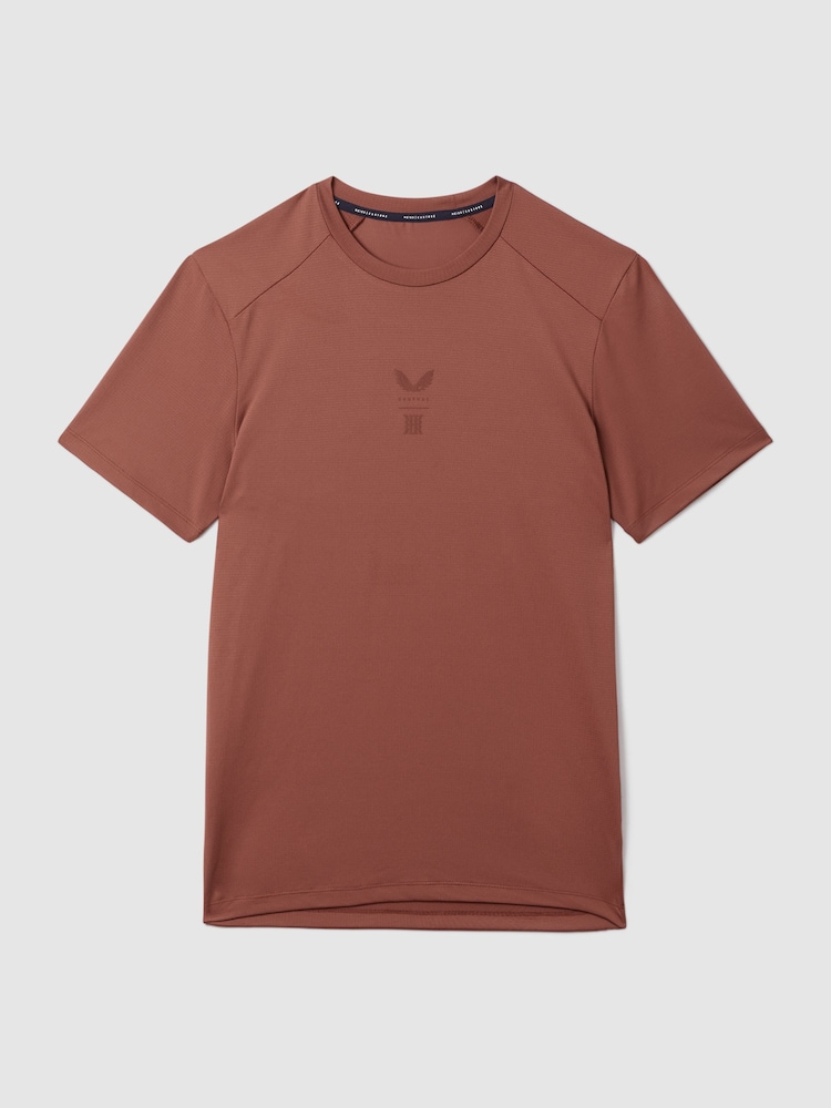 Reiss Rust Jax Castore Performance Crew Neck T-Shirt - Image 2 of 6