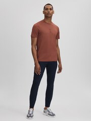 Reiss Rust Jax Castore Performance Crew Neck T-Shirt - Image 3 of 6