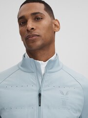 Reiss Blue Silver Cruze Castore Water Repellent Hybrid Quilted Jacket - Image 4 of 8