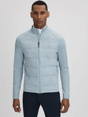 Reiss Blue Silver Cruze Castore Water Repellent Hybrid Quilted Jacket - Image 7 of 8