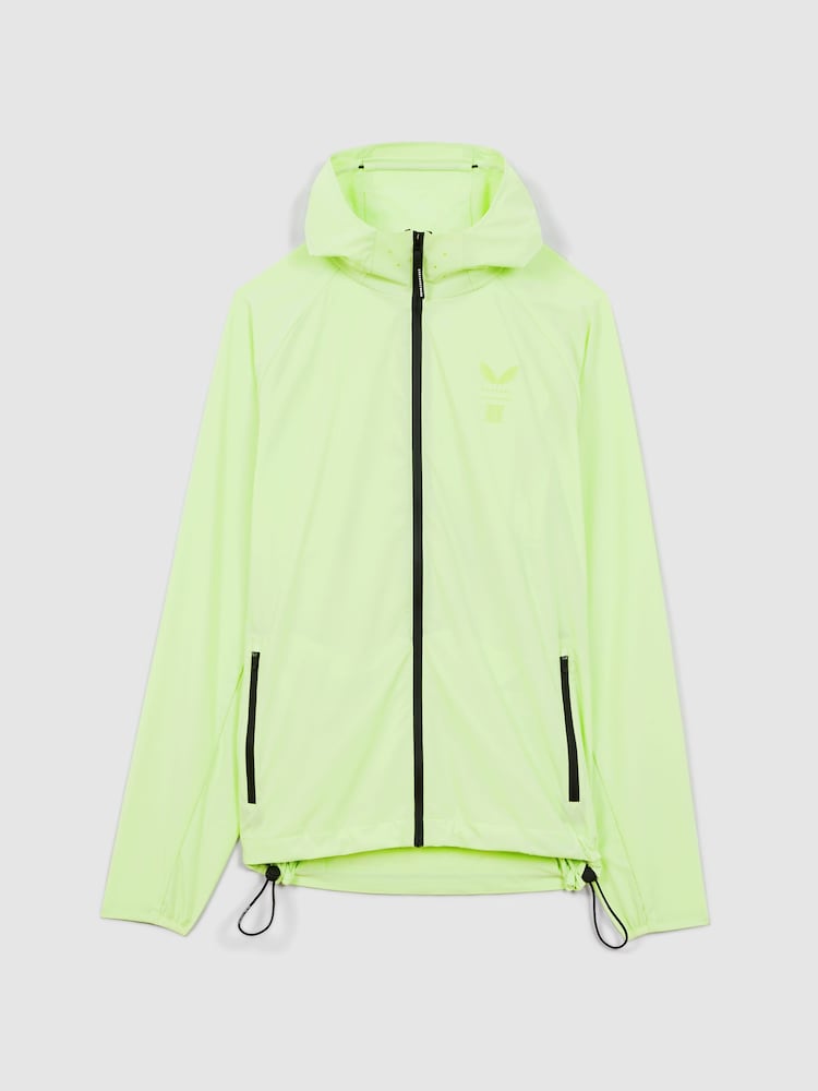 Reiss Iced Citrus Yellow Adler Castore Water Repellent Running Jacket - Image 2 of 9