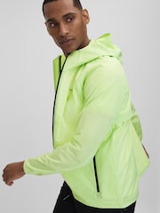 Reiss Iced Citrus Yellow Adler Castore Water Repellent Running Jacket - Image 8 of 9
