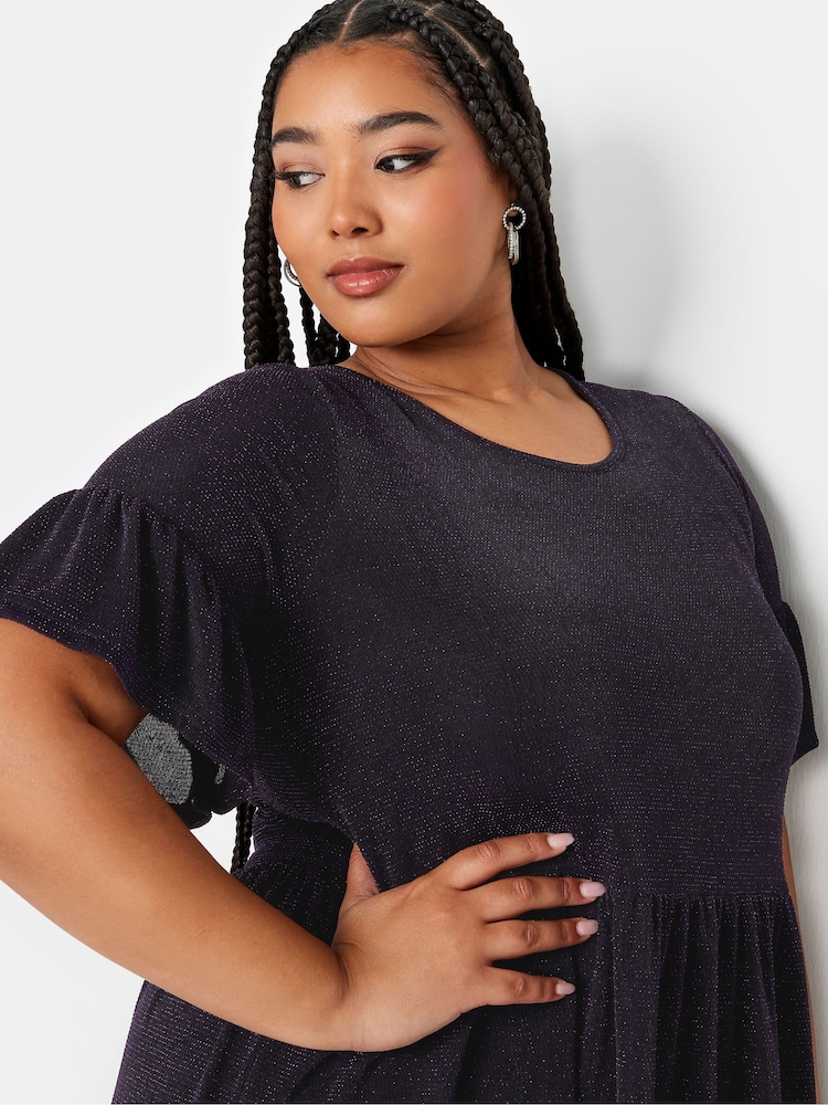 Lila - Yours Curve Peplum Papillote Tunika - Bild 4 von 4 Lila - Yours Curve Peplum Papillote Tunika - Bild 4 von 4