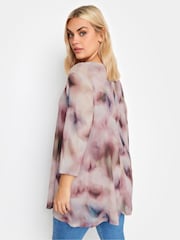 Yours Curve Pink Double Layered Mesh Top - Image 3 of 4