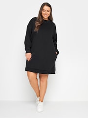 Yours Curve Black Sweat Tunic Dress - Image 2 of 4