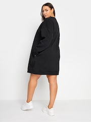 Yours Curve Black Sweat Tunic Dress - Image 3 of 4
