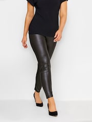 M&Co Black Wet Look Leggings - Image 1 of 4