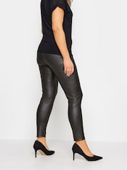 M&Co Black Wet Look Leggings - Image 2 of 4