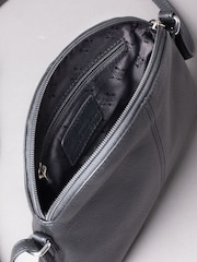Lakeland Leather Black Elterwater Curved Cross-Body Bag - Image 4 of 6