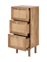 Pacific Natural Rattan 3 Drawer Tall Unit - Image 6 of 6