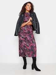 M&Co Black Petite Gathered Waist Dress - Image 1 of 5