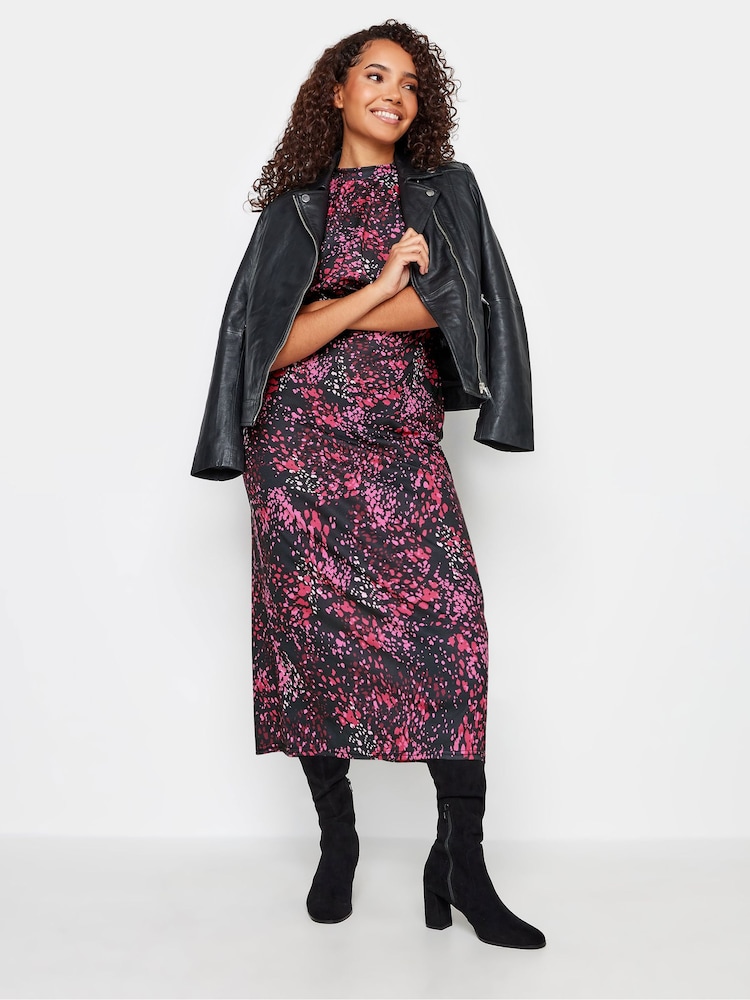M&Co Black Petite Gathered Waist Dress - Image 1 of 5