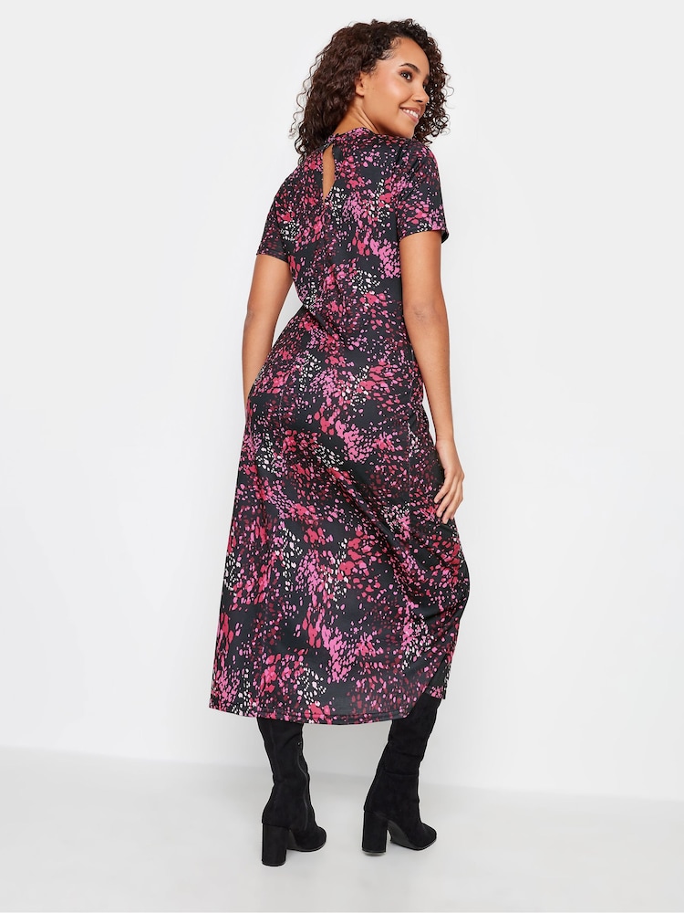 M&Co Black Petite Gathered Waist Dress - Image 2 of 5