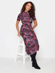 M&Co Black Petite Gathered Waist Dress - Image 3 of 5