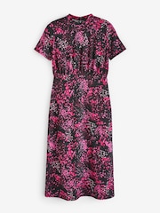 M&Co Black Petite Gathered Waist Dress - Image 5 of 5