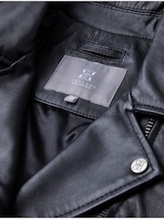 Lakeland Leather Black Esthwaite Classic Leather Biker Jacket - Image 8 of 10