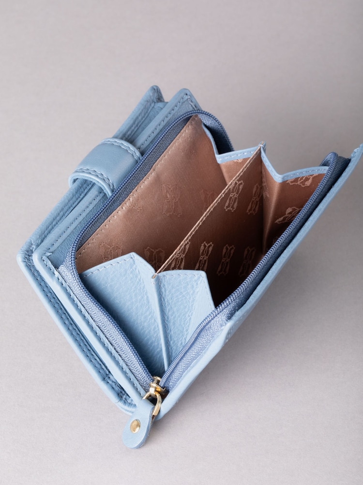 Lakeland Leather Sky  Blue Small Tab Purse - Image 3 of 4