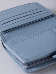 Lakeland Leather Sky  Blue Small Tab Purse - Image 5 of 5