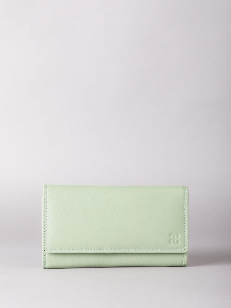 Lakeland Leather Light Green Small Flapover Purse - Image 3 of 3