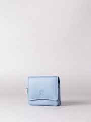 Lakeland Leather Sky Blue Small Flapover Purse - Image 1 of 4