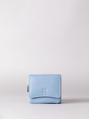 Lakeland Leather Sky Blue Small Flapover Purse - Image 2 of 4