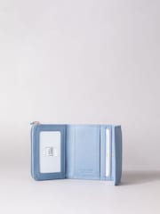 Lakeland Leather Sky Blue Small Flapover Purse - Image 3 of 4