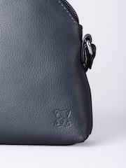 Lakeland Leather Blue Elterwater Curved Cross-Body Bag - Image 3 of 6