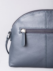 Lakeland Leather Blue Elterwater Curved Cross-Body Bag - Image 4 of 6