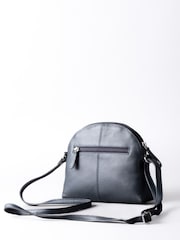 Lakeland Leather Blue Elterwater Curved Cross-Body Bag - Image 5 of 6