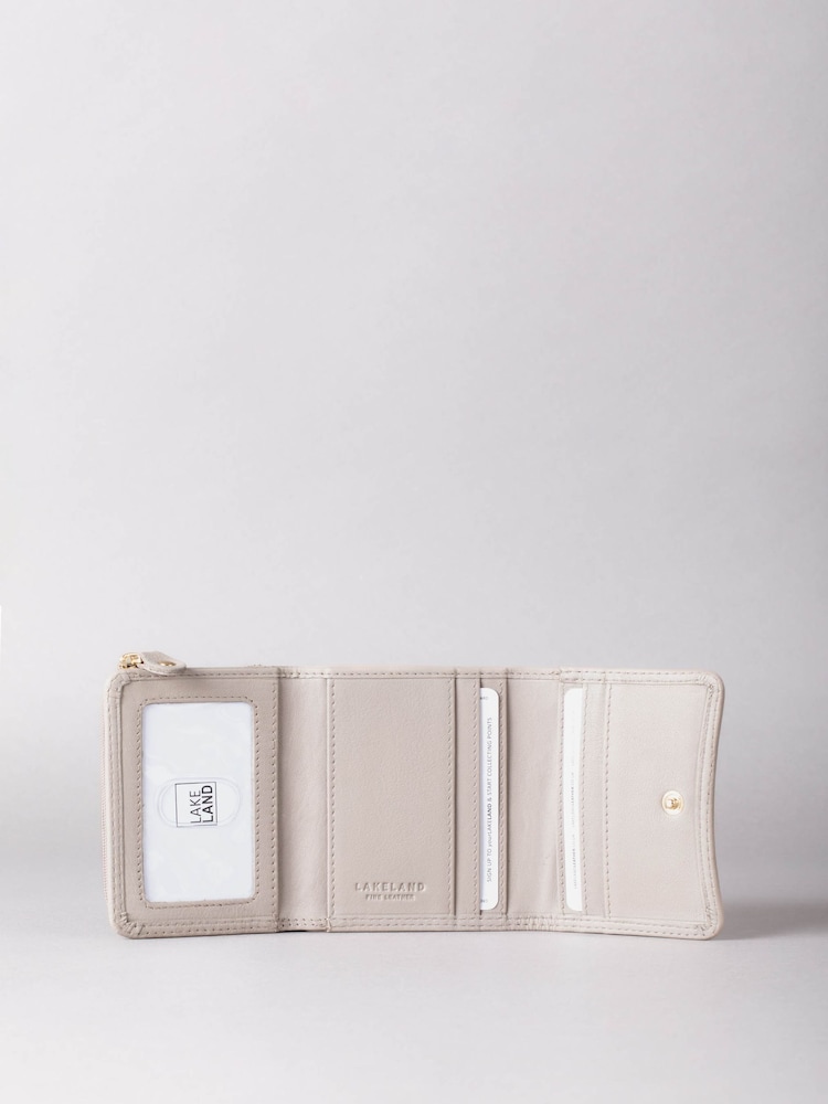 Lakeland Leather Grey Small Flapover Purse - Image 3 of 4