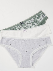 FatFace Mini Yellow Bee Knickers 3 Pack - Image 1 of 2