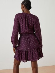 FatFace Purple Belle Metallic Dress - Image 2 of 5