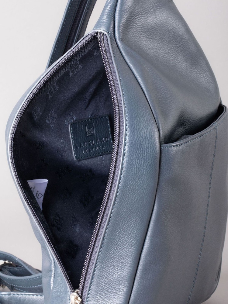 Lakeland Leather Blue Langdale Backpack - Image 5 of 5
