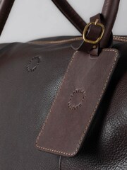 Lakeland Leather Brown Kelsick Leather Holdall - Image 3 of 9