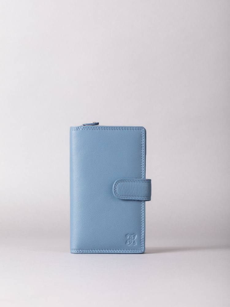 Lakeland Leather Sky Blue Medium Tab Purse - Image 2 of 5