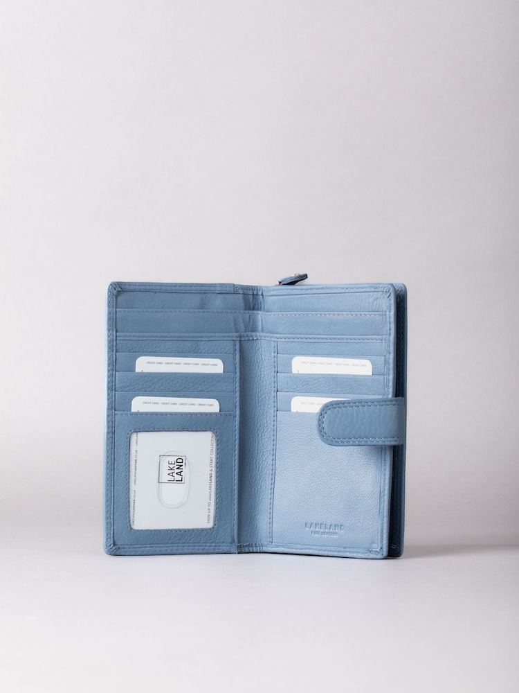 Lakeland Leather Sky Blue Medium Tab Purse - Image 3 of 5