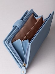 Lakeland Leather Sky Blue Medium Tab Purse - Image 4 of 5