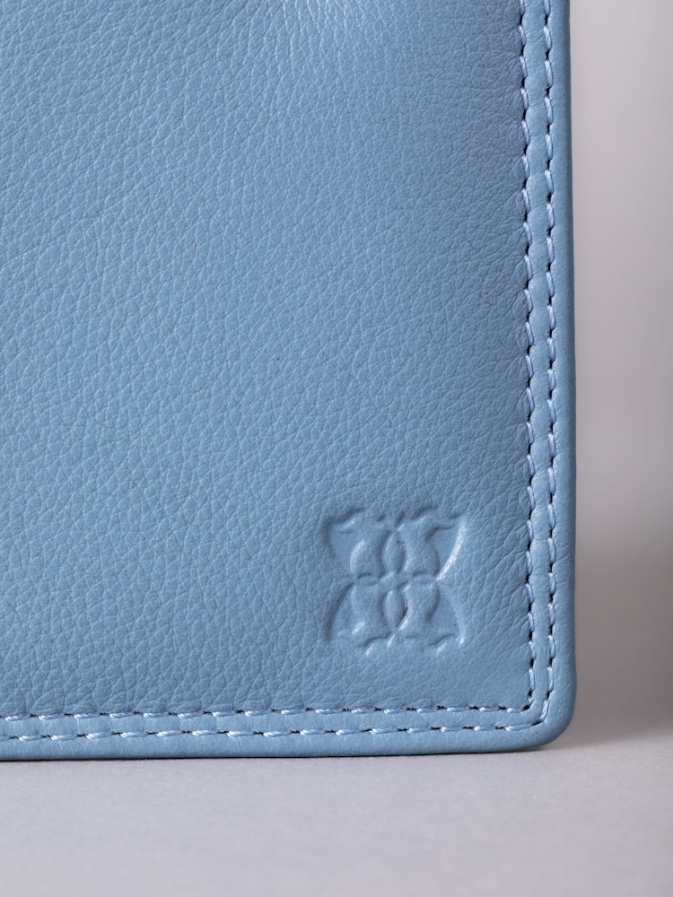 Lakeland Leather Sky Blue Medium Tab Purse - Image 5 of 5