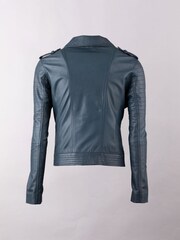 Lakeland Leather Navy Esthwaite Classic Leather Biker Jacket - Image 9 of 9