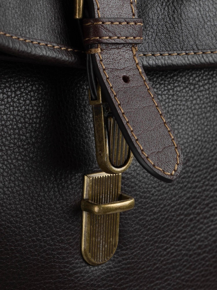 Lakeland Leather Brown Kelsick Leather Rolltop Backpack - Image 4 of 7