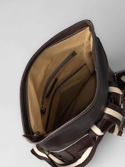 Lakeland Leather Brown Kelsick Leather Rolltop Backpack - Image 6 of 7