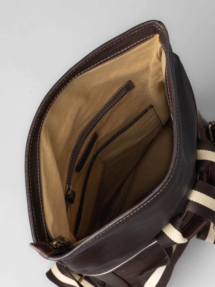 Lakeland Leather Brown Kelsick Leather Rolltop Backpack - Image 7 of 7