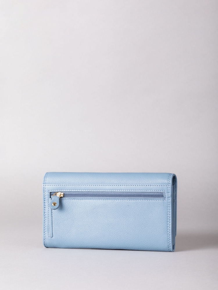 Lakeland Leather Sky Blue Large Leather Purse - Image 2 of 4 Lakeland Leather Sky Blue Large Leather Purse - Image 2 of 4
