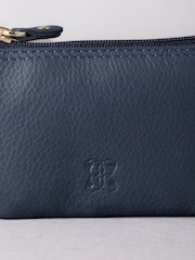 Lakeland Leather Navy blue Multi Pocket Coin Purse - Image 4 of 5