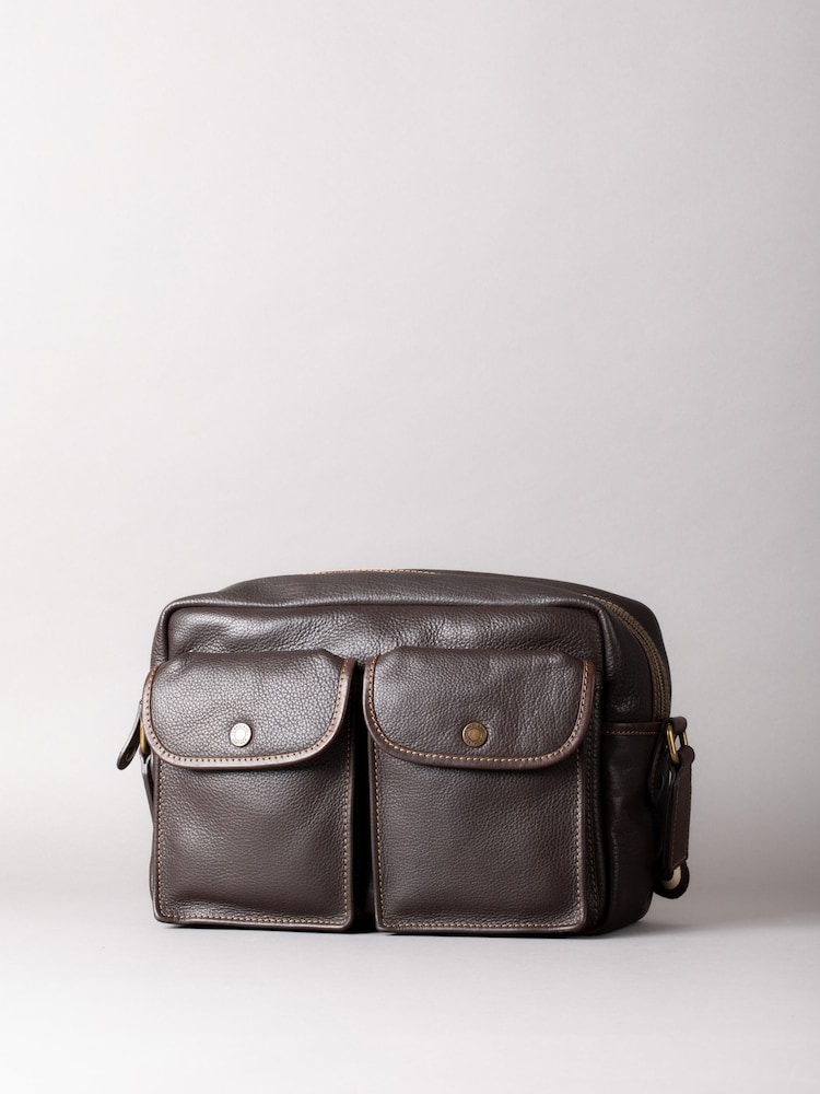 Lakeland Leather Brown Kelsick Leather Messenger Bag - Image 1 of 9