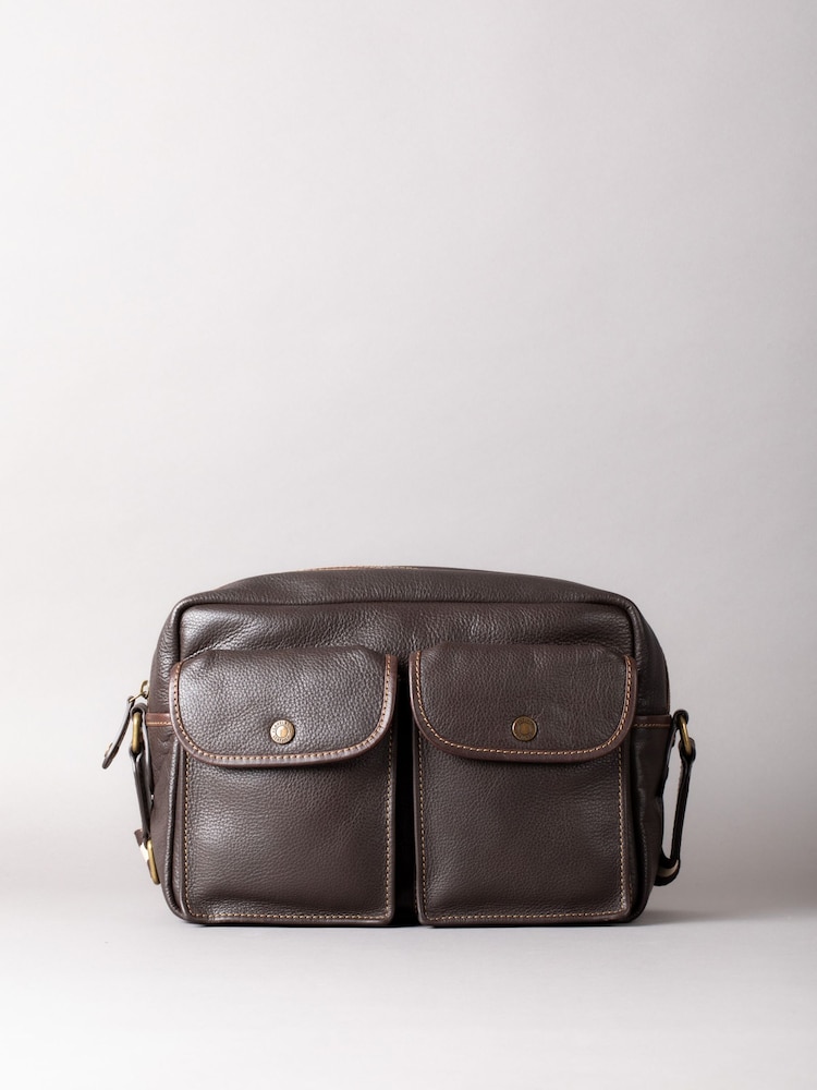 Lakeland Leather Brown Kelsick Leather Messenger Bag - Image 2 of 9