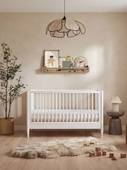 Gaia Baby All White Eos Nursery Cot Bed - Image 1 of 4
