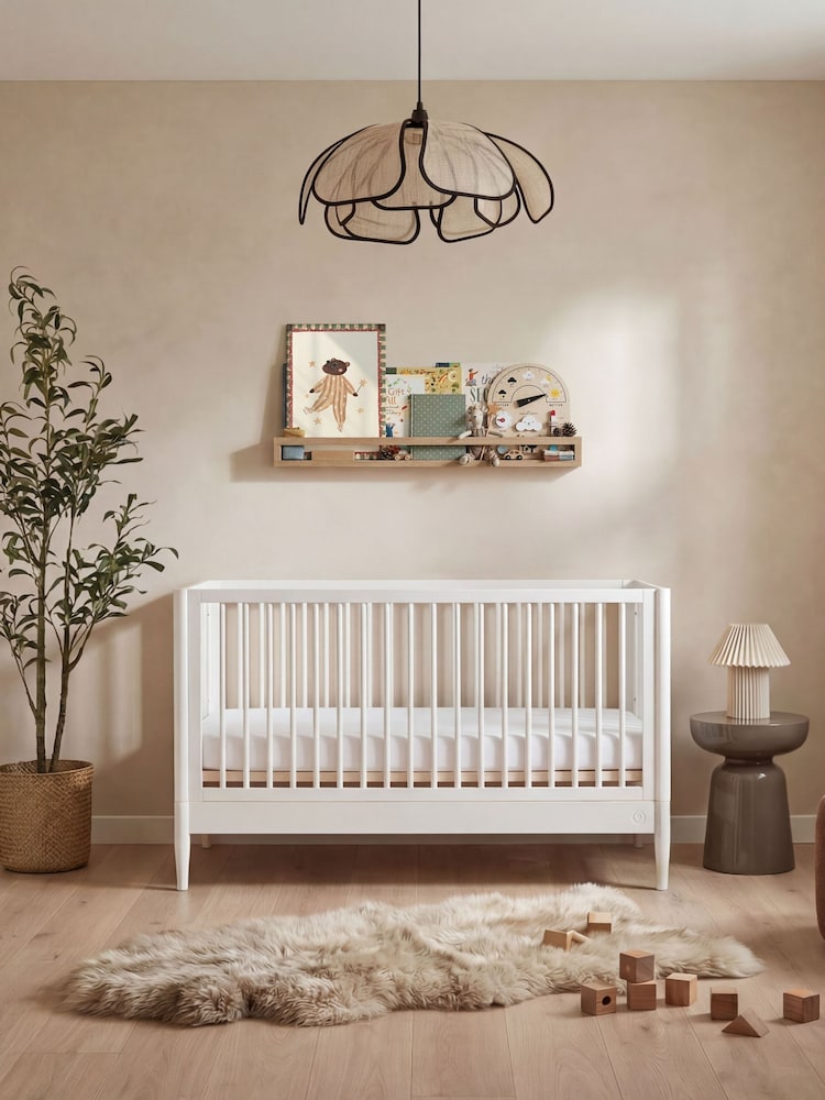 Gaia Baby All White Eos Nursery Cot Bed - Image 1 of 4