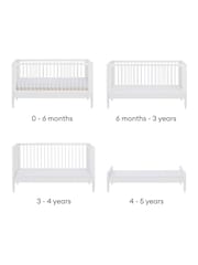 Gaia Baby All White Eos Nursery Cot Bed - Image 3 of 4