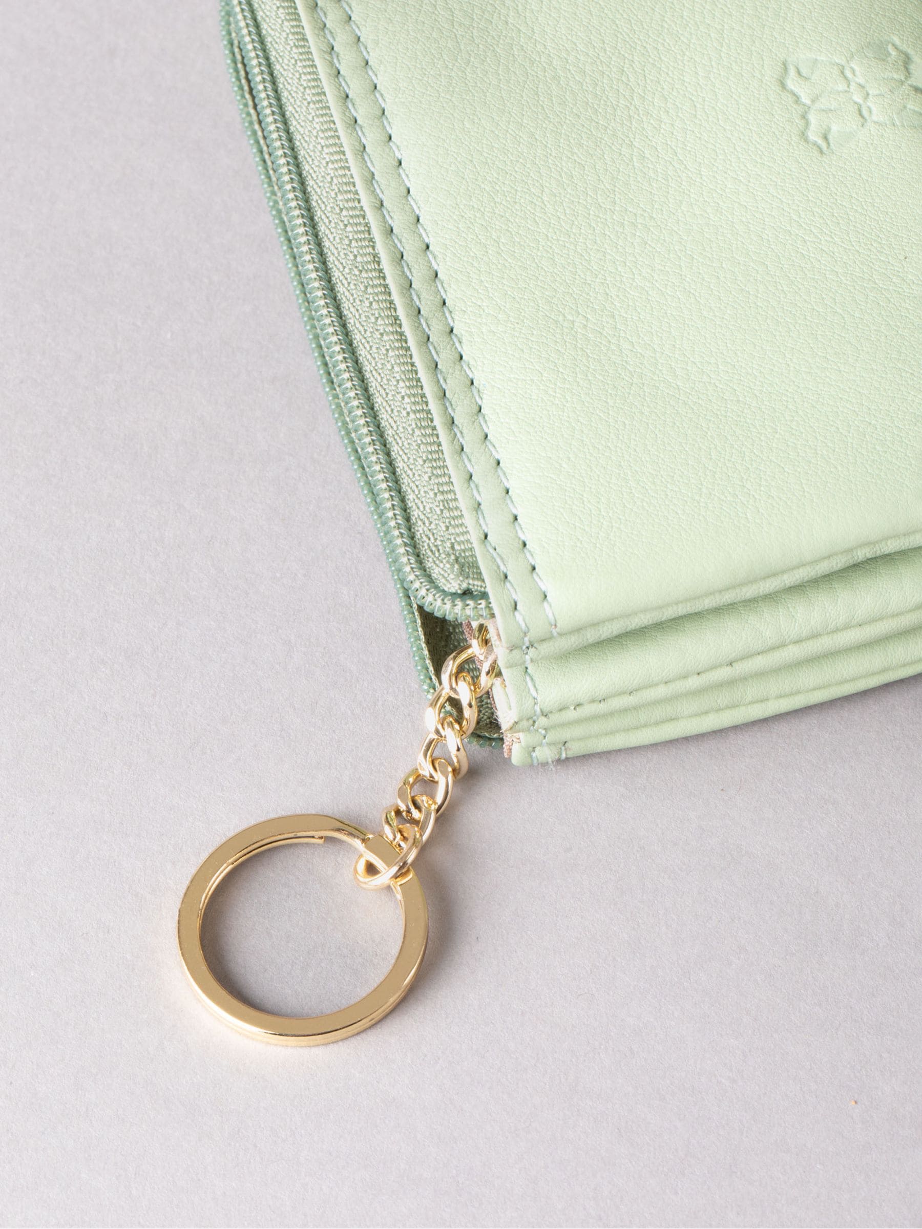Next：日本 グリーン - Lakeland Leather マルチポケット コイン財布
